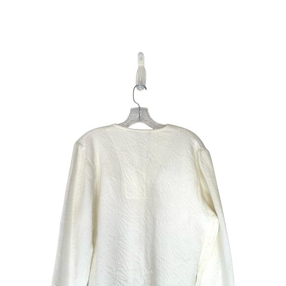 NWT Oscar De La Renta Robe White Intimate Lounge Loungewear Kimono Medium‎ - Picture 10 of 14